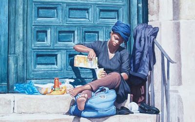 «El desayuno en la puerta de la Iglesia»