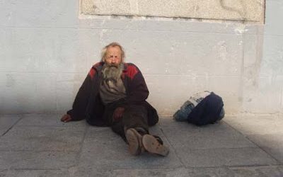 Indigentes en las calles de Madrid.
