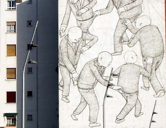 Mural de Blu en Madrid-Río.