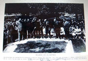 El mapa en Relieve de El Retiro.