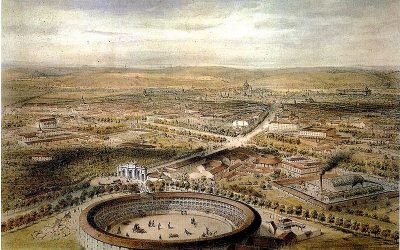 Madrid desde el aire en 1854