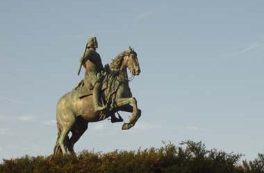 La estatua de Felipe IV a caballo
