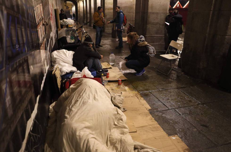 Durmiendo en las calles de Madrid